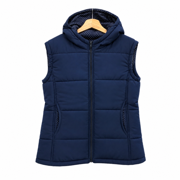 Chaleco puffer con capucha BL09