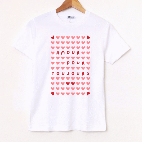 Remera Básica Estampada "Amour Toujours" BL800