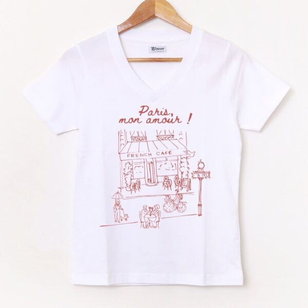 Remera Básica Estampada "París: Mon Amour" BL806
