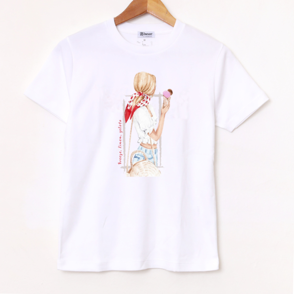 Remera Básica Estampada «Chica Gelato» BL832
