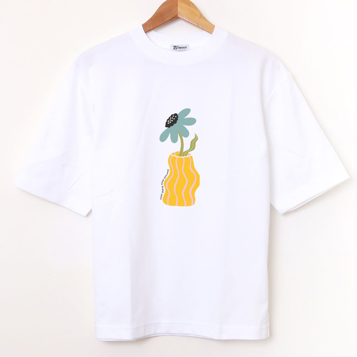 Florero Amarillo blanco