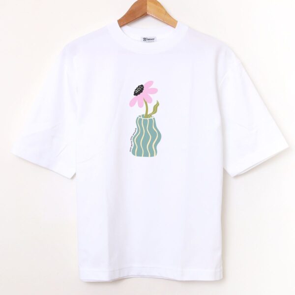 Remera Oversize Estampada «Florero» BL863