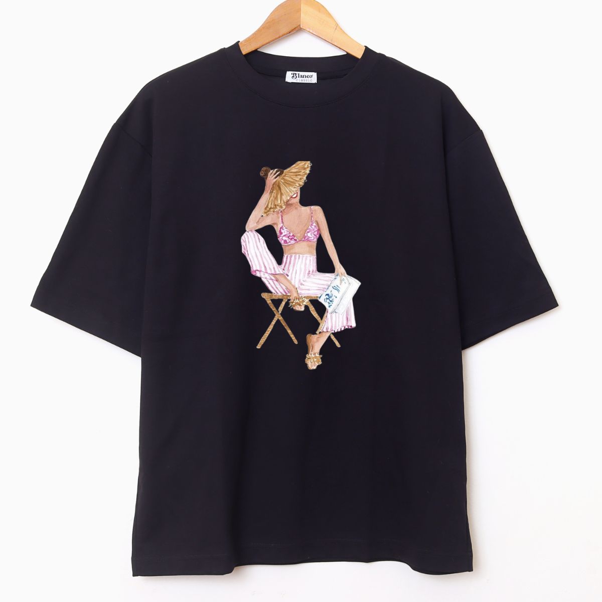 Over Chica sentada negro