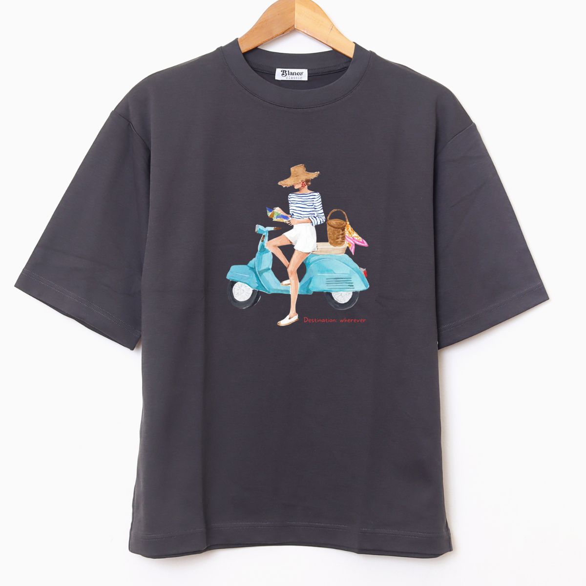 Over Vespa gris oscuro