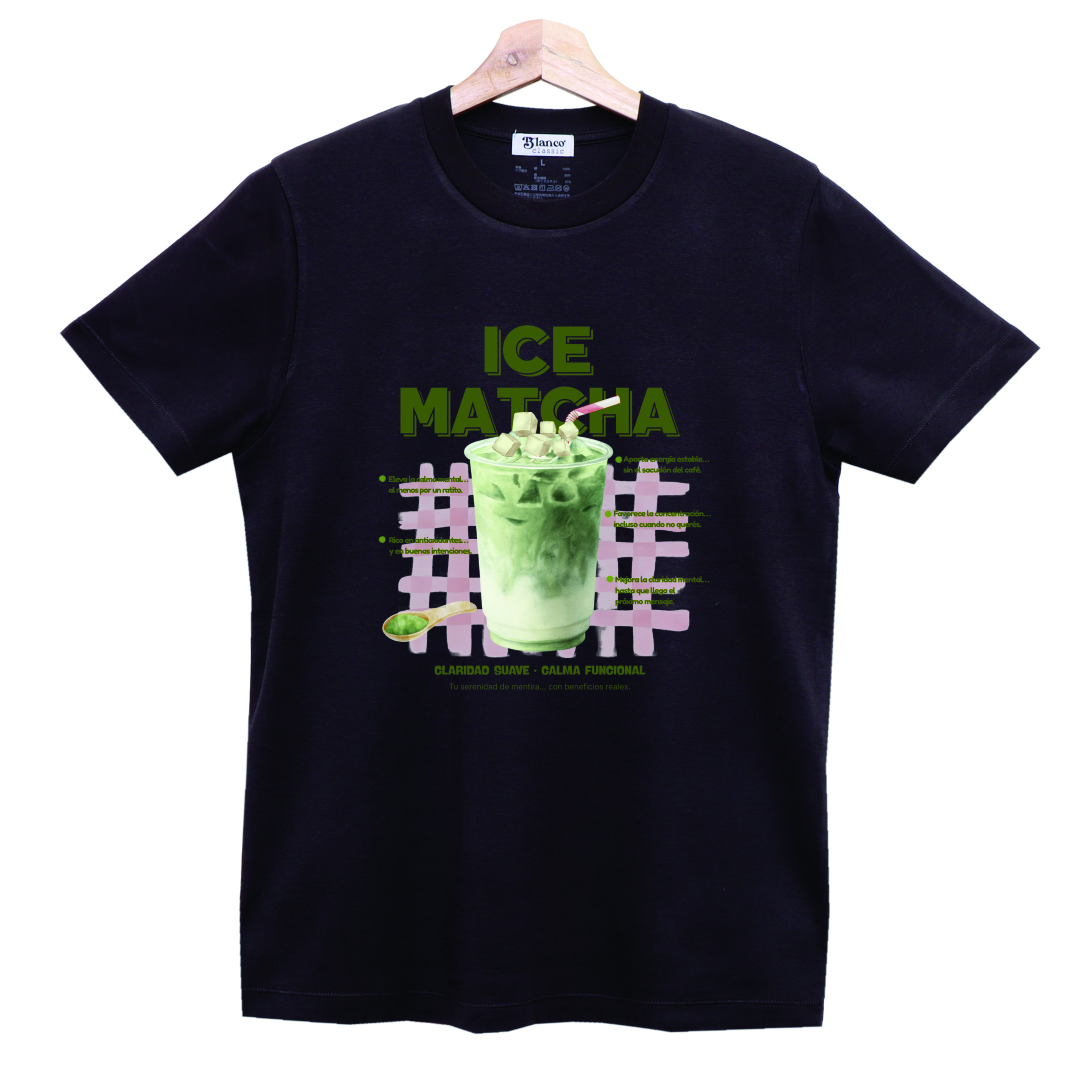 Remera matcha gris oscuro