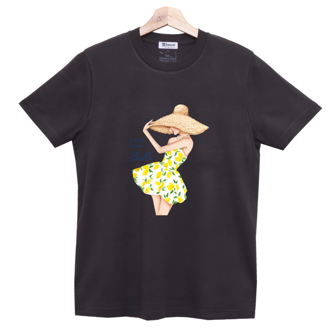 chica limones gris oscuro