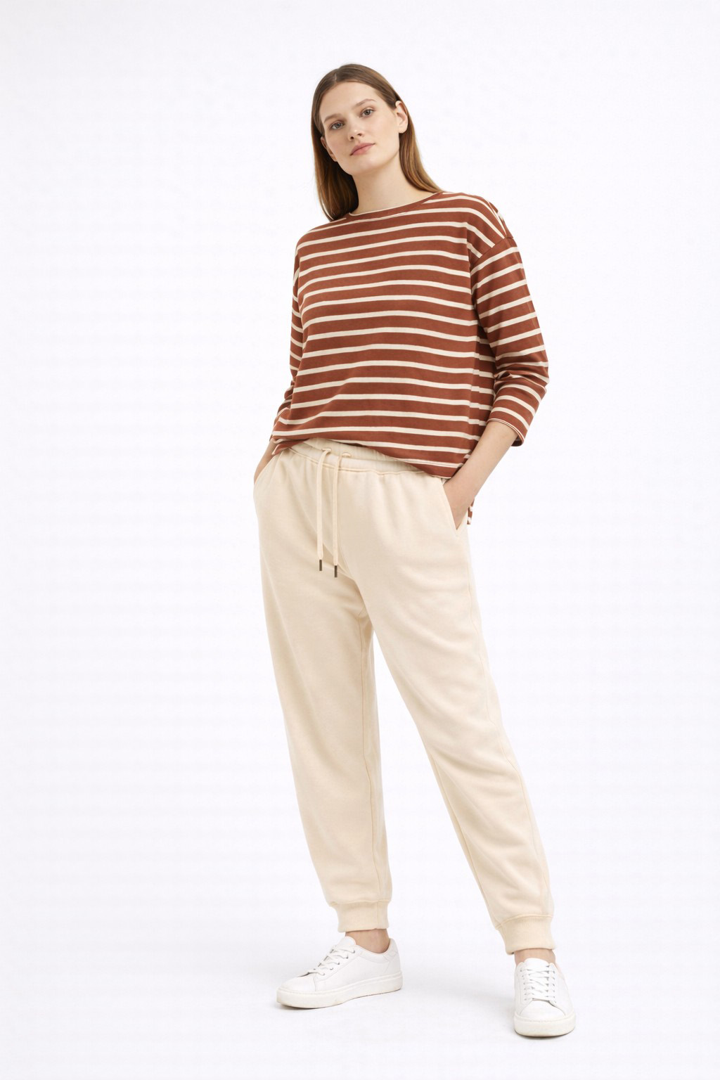 Pantalon BL105 y buzo moussy remera rayada bl