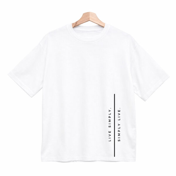 Remera Boxy Estampada «Live Simply» BL915