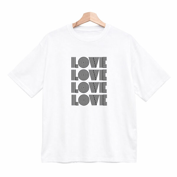 Remera Boxy Estampada «Love Block» BL916