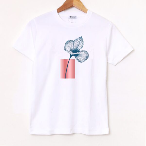 Remera Básica Estampada «Flor líneal» BL881