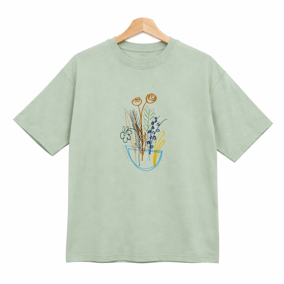 boxy Floral #04 verde