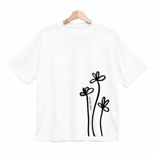 Remera Boxy Estampada «Floral #02» BL895