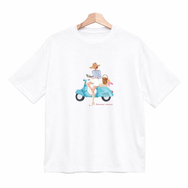 Remera Boxy Estampada «Vespa» BL899