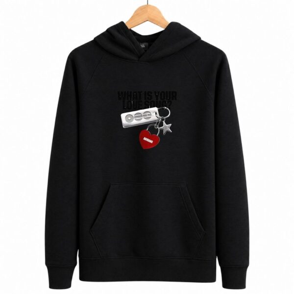 Buzo de algodón rústico oversize con capucha estampado BTS Candado BL947