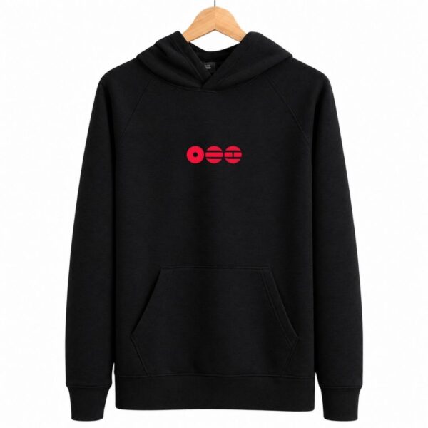 Buzo de algodón rústico oversize con capucha estampado BTS Tour negro BL946