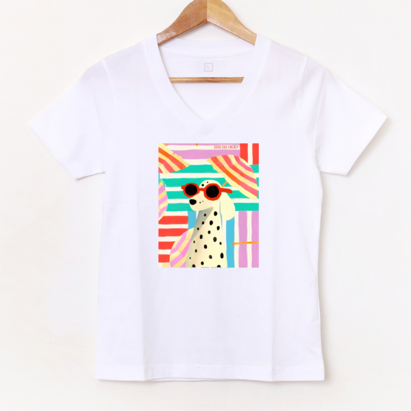 Remera Escote en V «Dalmata» BL1004