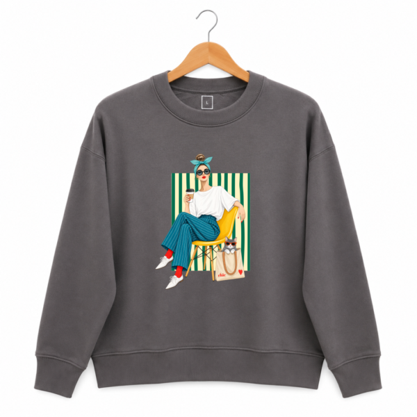 Buzo Clásico Estampado «Chica raya verde»BL2023
