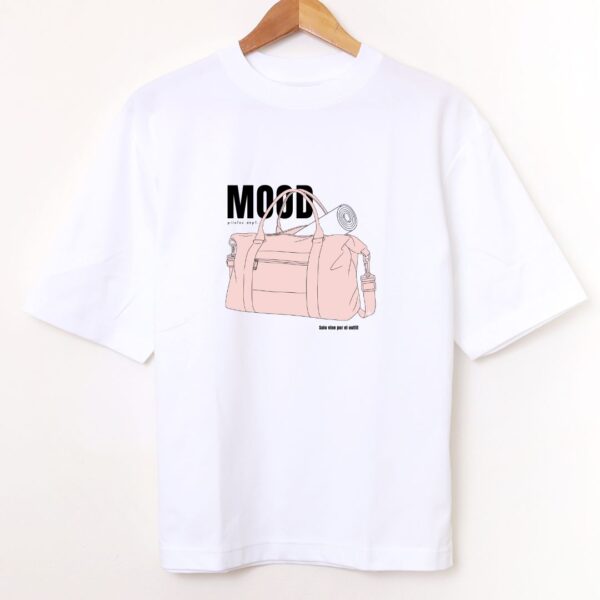 Oversize de algodón estampada «Mood Pilates» BL1035