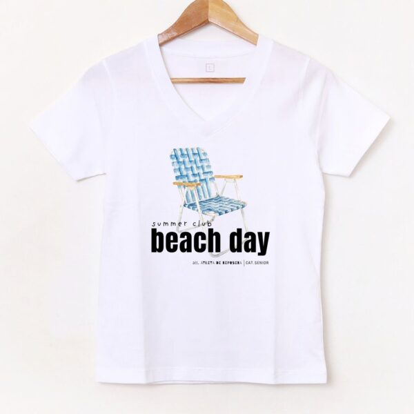 Remera Escote en V «Reposera» BL1026